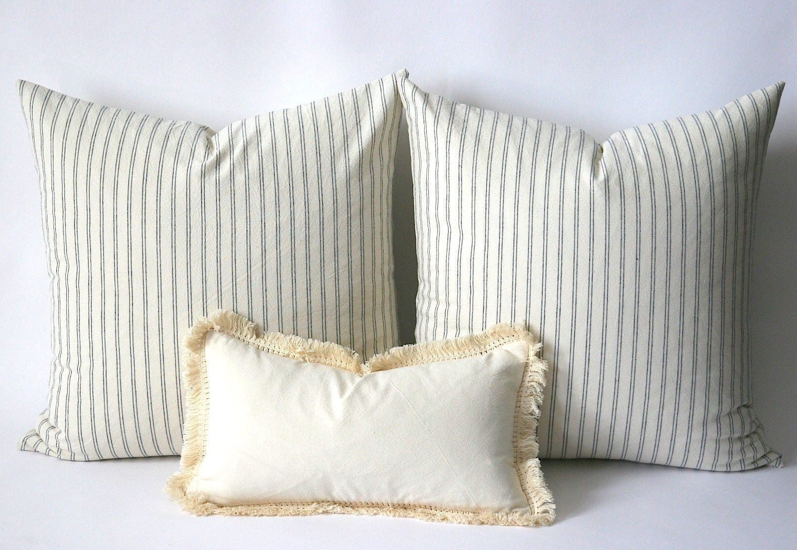 Accent Pillow-Cream Textured Stripes 18X18