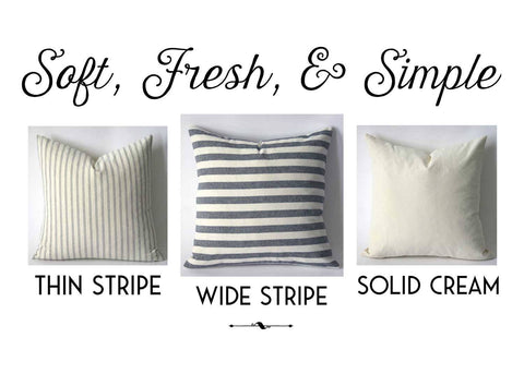 Soft Cream Pillow covers / Decorative pillow cover / Simple Farmhouse pillow cover / Washable pillow covers - Annabel Bleu