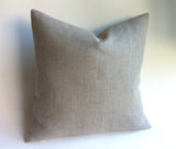 Warm Grey Pillow Cover in Belgian Linen Zipper pillow cover Natural Undyed Flax Linen Pillow Cover - Annabel Bleu