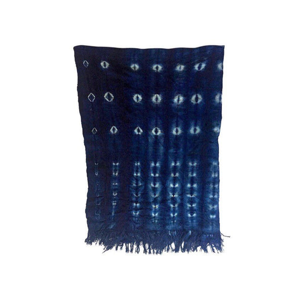 Indigo mudcloth fabric , Authentic offers African mudcloth textile, deep indigo mudcloth, tribal throw blanket, 59