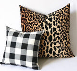 Velvet Cheetah Cushion Cover / Velvet Leopard Pillow / Animal Print  ZIPPER Pillow Cover / Jamil Natural Pillow / Beverly Hills Hotel Pillow - Annabel Bleu