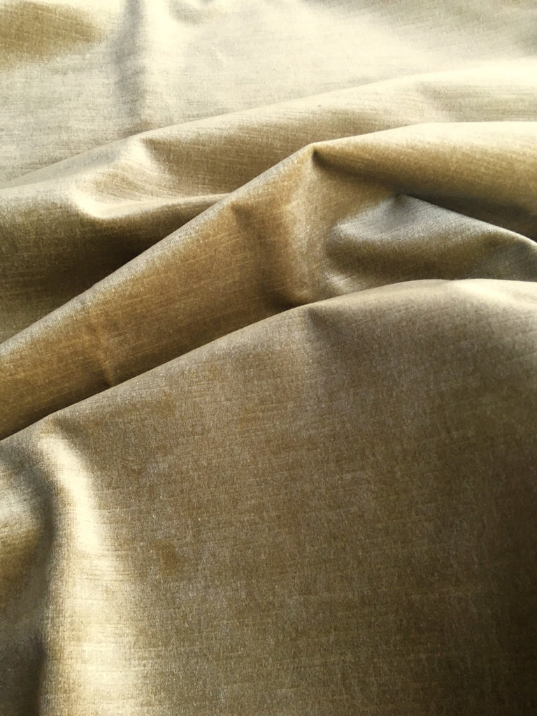 Backyard Sale! The Best Sold/Plain Velvet Upholstery Fabric - Cut and Folded! Bowie - Antique Gold