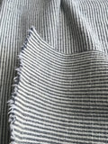 Hemp Hmong Fabric / Home Decor Fabric / Grey Upholstery / Upholstery Ticking Stripe / Heavyweight Upholstery - Annabel Bleu