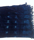 One Indigo Mudcloth Fabric Throw Blanket 3.5 feet x 5 feet Mud Cloth African tribal Bohemian fabric Large Rectangular Tapestry - Annabel Bleu