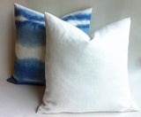 Pure White Linen Pillow / White  Decorative Pillows / Snow White Decorative Throw Pillow / Belgian Linen Pillow Cover - Annabel Bleu