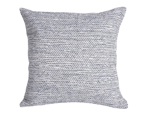Navy Solid pillow cover / Woven pillow cover / 18x18 pillow / Light Blue Woven Pillow / Blue Pillow Set / Woven Blue White Pillow - Annabel Bleu