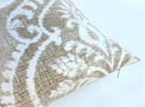 Beige Ikat Decorative Pillow 16x16 24x24 26x26 14x36 inches / Sand Ikat Pillow / Tan Ikat Neutral Accent Pillow Cover - Annabel Bleu
