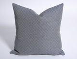 Navy & White Barkcloth Pillow Cover / Invisible Zipper Pillow cover / Upholstery Pillow / Lumbar pillow 12x21 / Tweed Pillow Cover - Annabel Bleu