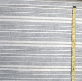 Grey Cream Stitched Fabric by the yard / Home Decor Fabric / Ticking  Upholstery Material / Grey Stripe Fabric / Light Upholstery Fabric - Annabel Bleu