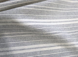 Grey Cream Stitched Fabric by the yard / Home Decor Fabric / Ticking  Upholstery Material / Grey Stripe Fabric / Light Upholstery Fabric - Annabel Bleu