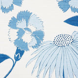Schumacher Fabric by the yard / 54" wide Fabric / White Blue fabric by the yard / Home Decor Fabric / Blue Designer Fabric - Annabel Bleu