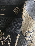 Bohemian Fabric / Ethnic Tribal Fabric / Upholstery fabric / Thick and Heavy Weight / Mudcloth Upholstery Fabric by the yard - Annabel Bleu