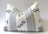 12x18 Navy Grey Pillow Cover / 12x18 Lumbar Cover / 12x18 Decorative Throw Pillow Case / Ivory 12x18 / Navy 12x18 / Grey 12x18 - Annabel Bleu