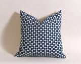 Betwixt Lumbar Pillow: Blue and Cream Pillow Cover / Schumacher Pillow / Schumacher Indigo Betwixt Pillow 12x18 12x21 14x36 16x24 - Annabel Bleu