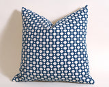 Betwixt Pillow: Blue and Cream Pillow Cover / Schumacher Pillow Case / Schumacher Indigo Betwixt Pillow Cover - Annabel Bleu