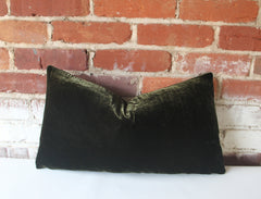 Moss Silk Pillow Cover / Silk Velvet Green Pillow Cover / Solid Velvet pillow case / Green Velvet Pillow Cover / Real Silk Velvet / 2-4 week Custom made