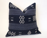 Black 24x24 Pillow Covers + 9 Sizes / 24 x 24 Mudcloth Euro Sham / 24x24 Decorative Throw Pillow / Black Mudcloth Pillow / Mud Cloth 26x26 - Annabel Bleu