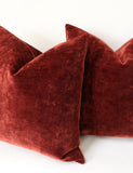 Brick Red Velvet Pillow Cover / Oxblood Pillow Cover / Southwestern Pillow / Rust Red Pillow Cover - Annabel Bleu