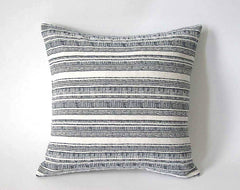 Mid Century Euro Shams Navy or Grey / Euro Pillow Shams / Cushion Covers / Euro Pillow Case