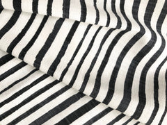 Upholstery Fabric by the yard / Black Striped Home Decor Fabric / Cotton Upholstery Fabric / Medium weight fabric / Mudcloth Fabric