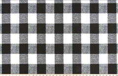 Outdoor Buffalo Check Upholstery Fabric / Indoor Outdoor Plaid Home Decor Fabric / Black Buffalo Check by the Yard
