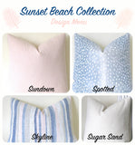 Blue Stripe Pillow 14x36 / Sunset Beach Collection / Throw Pillow 14x36 / Large Lumbar Pillowcase 14x36 / Blue 14x36 Pillow Cover - Annabel Bleu