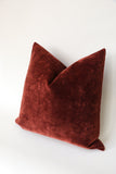 Brick Red Velvet Pillow Cover / Oxblood Pillow Cover / Southwestern Pillow / Rust Red Pillow Cover - Annabel Bleu