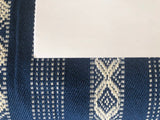 Blue Ivory Southwest 56" wide Fabric / Upholstery by the yard / Dark Blue Home Decor Fabric / Diamond Stripe Fabric / Woven Boho Upholstery - Annabel Bleu