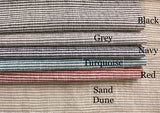 Black Hemp Hmong Fabric / Home Decor Fabric / Black Upholstery / Upholstery Ticking Stripe / Heavyweight Upholstery - Annabel Bleu