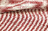 Red Hemp Hmong Fabric / Home Decor Fabric / Red Upholstery / Upholstery Ticking Stripe / Heavyweight Upholstery - Annabel Bleu