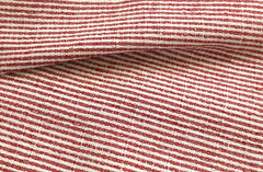 Red Hemp Hmong Fabric / Home Decor Fabric / Red Upholstery / Upholstery Ticking Stripe / Heavyweight Upholstery