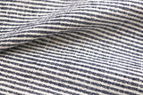Navy Hemp Hmong Fabric / Home Decor Fabric / Navy Upholstery / Upholstery Ticking Stripe / Heavyweight Upholstery - Annabel Bleu