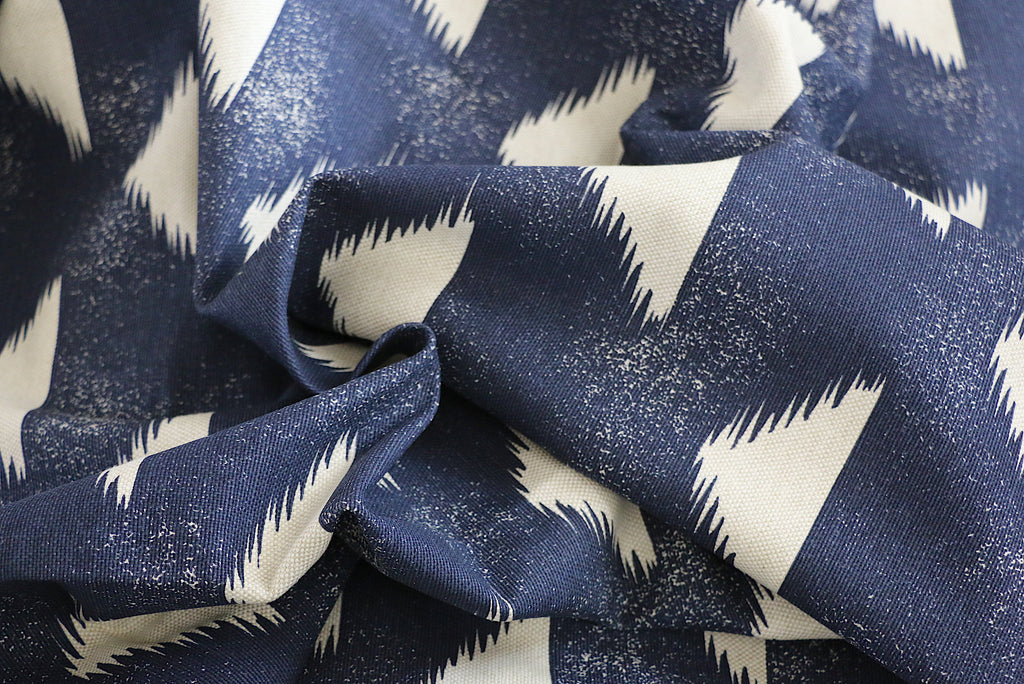 Kiddo Indigo Navy Blue and White Woven Upholstery Fabric Small Scale Woven  Blocks Fabric by the Yard Custom Cut Fabric Pillows 