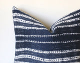 Grey Mudcloth-Style Pillow Cover: Durable Performance Fabric - Annabel Bleu