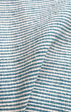 Turquoise Hemp Hmong Fabric / Home Decor Fabric / Dark Teal Upholstery / Upholstery Ticking Stripe / Heavyweight Upholstery - Annabel Bleu
