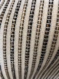 Upholstery Fabric by the yard / Jute stripe fabric / Beige Home Decor Fabric / Woven Taupe Fabric / 1/4" Stripe Fabric - Annabel Bleu