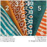 Orange Performance Fabric / Pumpkin Upholstery Fabric by the Yard / Home Decor Fabric / Orange Woven Upholstery / Solid Orange Upholstery - Annabel Bleu