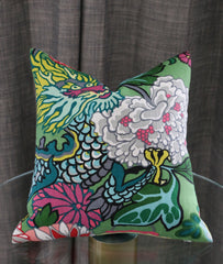 Chiang Mai Jade Dragon Pillow Cover / 20x20 Schumacher Pillow / 22x22 Chinoiserie Pillow / 24x24 Pillow / 14x36 Schumacher Cushion cover