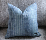 Folk Art Collection / Woven Blue Cushion Cover / Fringed, Patchwork or Blue Ombré Pillow - Annabel Bleu