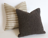 Poodle Pillow Cover in Coffee: Available in 10 Sizes - Annabel Bleu