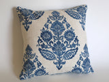 pottery pillow  lydia pillow  French pillow  Damask Pillow Cover  Cushion  Country Pillow  Blue Damask Pillow  blue beige pillow  Blue Beige Floral  Block Print Pillow  barn pillow  Antique pillow  annabel bleu