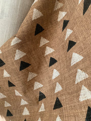Mudcloth Upholstery Fabric by the yard / Home Decor Fabric / Rust Upholstery Fabric / Heavy weight fabric / Cream Black Mudcloth Fabric