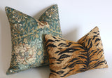 Woven Chenille Tiger Pillow Cover / Black Orange Tiger Pillow cover / Tiger Cushion Cover / Animal Print Pillow / Tigre Pillowcase - Annabel Bleu