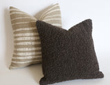 Poodle Pillow Cover in Coffee: Available in 10 Sizes - Annabel Bleu