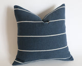 Light Grey Outdoor Pillow Cover / Stripe Outdoor Pillow cover / Gray Patio Pillow / Porch Pillow Cover / Outdoor 12x18 18x18 20x20 - Annabel Bleu