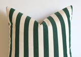 Sunbrella beverly hills striped green pillows all lumbar sizes custom 