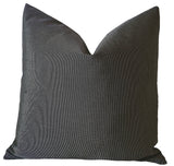 Charcoal Sunbrella Outdoor Pillow cover / Sunbrella Solids - Annabel Bleu