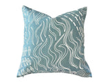 Blue Abstract Schumacher Pillow Cover - Annabel Bleu