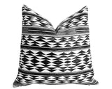 Black Throw pillow cover / Geometric pillow / Bohemian Cushion / Painted Pillow / Quilt Pillow cover & Other Sizes - Annabel Bleu