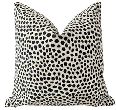 Dalmatian Spots Outdoor Pillow Cover / Dotted Outdoor Pillow cover / Black White Patio Pillow / Porch Pillow Cover / Outdoor 12x18 18x18 20x20